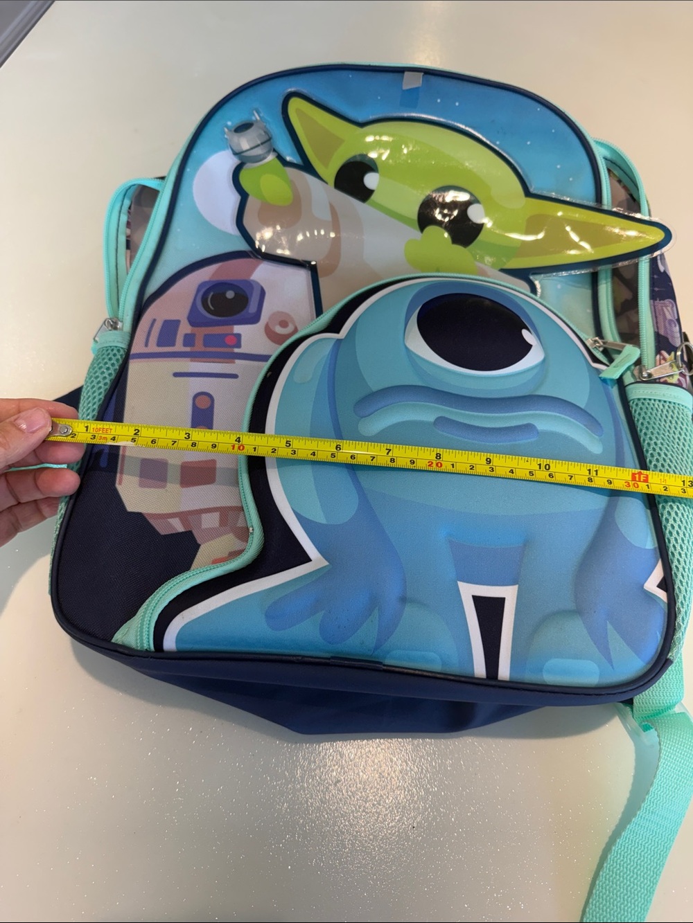 Bioworld Lucasfilm Mandalorian Baby Yoda Character Kids Backpack Blue - Picture 12 of 15